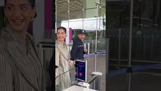 Sonam Kapoor Along With Her Husband Anand Ahuja Spotted At Airport