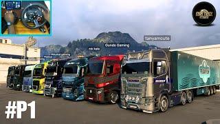 8 Man Convoy with New Drivers #p1 - [1.53] -[Long Trip]- [Euro Truck Simulator 2]