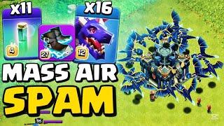 I CAN'T Believe my EYES with this 16 DRAGON Army in TH17 | Broken AIR SPAM + Electro Boots | COC