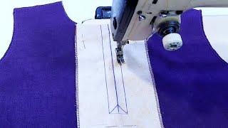 Sewing Techniques for Beginners: How to Make a Perfect Placket, the Easiest Way. DIY Style!