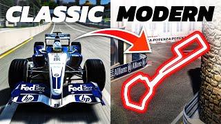 How do Classic F1 Cars Race on a MODERN F1 Circuit