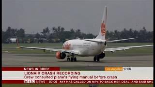 Lion Air flight 610 crash recording (Java Sea) - BBC News - 21st March 2019