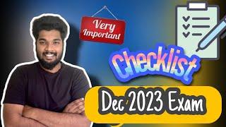 Check List for CMA Exam Dec 2023 || Very Important Update for All CMA Students ||  @SagarSindhu
