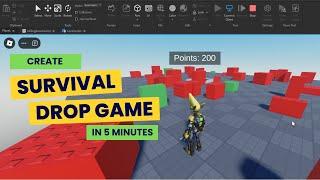  Easy Survival Drop Game in Roblox – Build in Just 5 Minutes! for Beginners | RoboticSchools