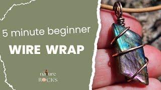 5-Minute Beginner Wire Wrapping Tutorial | Labradorite Stone with Copper Wire