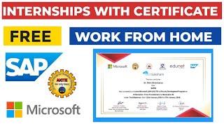 Microsoft SAP Online Internship with Certificate | Internship 2024 | Work From Home Internships