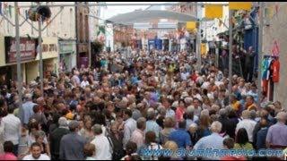 Crowds in Street at The Cavan Fleadh Cheoil.  A www.irishwebtv.com Media Group Production