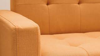 The College Couch by Dorm Haul - Boucle University Orange