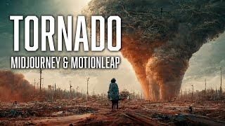4K Cinematic Tornado using Midjourney AI & Motionleap