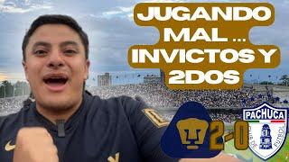 PUMAS 2-0 PACHUCA | INVICTOS, SEGUNDOS Y PARA LA LEAGUES CUP | REACCIONANDO