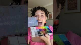 Trying a $180 Glitter Palette  #asmr #makeupshorts #glitter