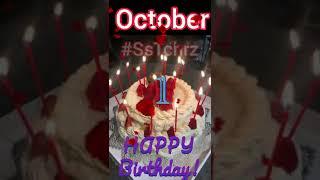 October 1 Happy Birthday Status | HBD | Birthday Song | Birthday Wishes | Birthday Card(3)