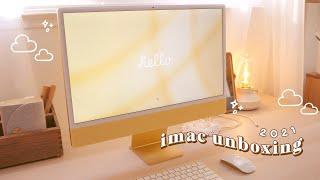 yellow imac M1 unboxing with accessories For artists and illustrators! Studio Vlog Ep. 15