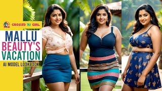 Mallu Beauty's Vacation AI model Lookbook | Stunning Casual Outfits for Every Occasion