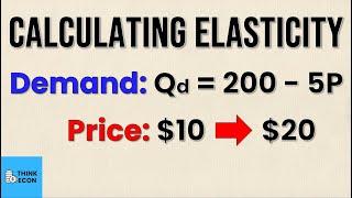 Calculating Elasticity of Demand [GIVEN A CHANGE IN PRICE] | Think Econ