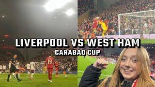 Liverpool vs West Ham (Carabao Cup Matchday Vlog) - Sitting Front Row at Anfield And More!