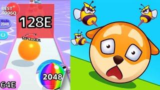 Ball Run 2048 (INFINITY MODE) vs Save Balls :brain teaser games #ballrun2048infinitemode #saveballs