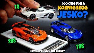 "HOW MUCH?!" - Koenigsegg Jesko 1:64 scaled diecast manufacturer comparison | Hot Wheels and more...