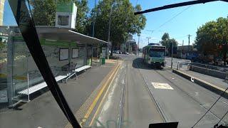 Driver's View Tram 59 Flinders St to Moonee Ponds Melbourne