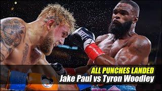 All Punches Landed - Paul vs Woodley Highlights [ Rapid Cuts ] | FightNoose