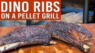 Dino Ribs Smoked on a Yoder YS640s Pellet Grill