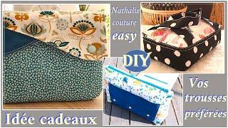 3 idées cadeaux DIY pour les 3 trousses que vous avez le plus aimé en 2024 / Nathalie couture easy