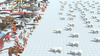 200 Polar Bears vs ALL TEAMS ARBS Animal Revolt Battle Simulator