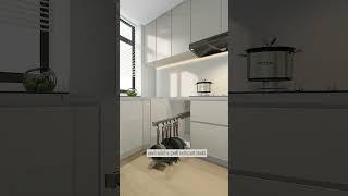 Smart Kitchen Storage!  Multi-Functional Solid Wood Cabinets for Every Home ️ #HomeDecor