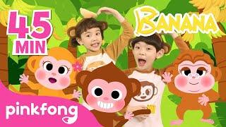 Monkey Banana Dance and more! | Kids Rhymes & Songs & Dance Compilation | Pinkfong songs for Kids