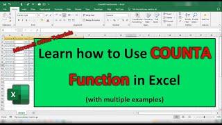 How to Use COUNTA Function in Excel | Excel Functions