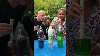 Pepsi, 7up and Mirinda VS Mentos #shorts by 1000 Experiments