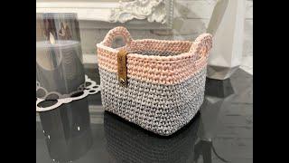  HOW TO CROCHET SQUARE BASKET / BEGINNER