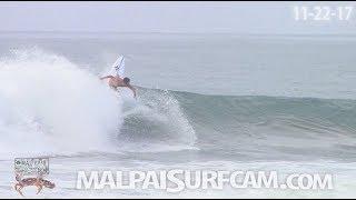 Surfing Santa Teresa, www malpaisurfcam com 11 22 17