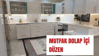 MUTFAKTA DOLAP İÇİ DÜZEN NASIL OLMALI GENİŞ MUTFAK RAHATLIĞI️