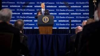 President Obama Addresses U.S. Chamber of Commerce