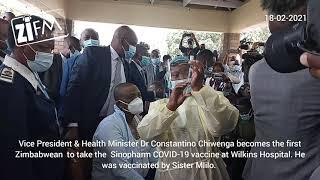 Vice President & former Army Commander Dr Constantino Chiwenga, vaccinated against COVID-19.