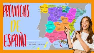  PROVINCIAS, comunidades y capitales de ESPAÑA  Mapa político de España