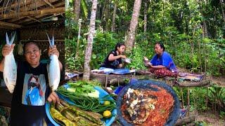 PERTAMA KALI BANUNG MASAK IKAN SEBESAR INI || MAKAN DI HUTAN ⁉️⁉️