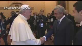 Pope meets with President of Armenia, Serzh Sargsyan