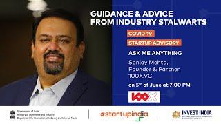 Startup India AMA Session with Sanjay Mehta, Founder & Partner – 100X.VC