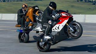 The Crew MotorFest| Moto Cruise/ Highway Pulls! BMW RR1000 Vs GSXR 1000 Vs Kawasaki