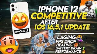 IPHONE 12 iOS 16.5.1 BGMI COMPETITIVE TEST 2023•IPHONE 12 BGMI FRAME DROP,BATTERY,HEATING,LAG TEST