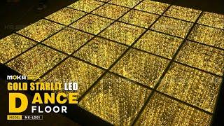 Transform Your Event with MOKA SFX Golden Starlit LED Dance Floor – Easy Setup & Stunning Effects!