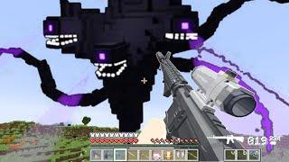 DESTROYING THE WITHER STORM USING MODERN WEAPONS IN MINECRAFT