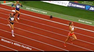 Women's 400m Hurdles.  Bislett Games. Diamond League.  Bislett Stadium, Oslo, Norway.  July 1, 2021.