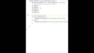 #68 , Java Interview Question Array list value is listing or not ?#shorts #javaquestion