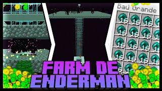 MINECRAFT 1.21 - A MELHOR FARM DE ENDERMAN E XP PARA A BEDROCK EDITION - FÁCIL E EFICIENTE