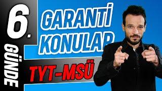 6 Günde TYT- MSÜ Tarih 2025  TYT MSÜ Tarih Garanti Konular  Tarih Garanti Konular Kampı 2025