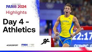 DUPLANTIS SHATTERS RECORD!  | Athletics Paris 2024 Day 4 Highlights | #Paris2024 #Olympics