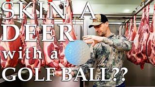 How to Skin a Deer in Seconds! The FASTEST Way to Skin a Deer - Use a Golf Ball !!!